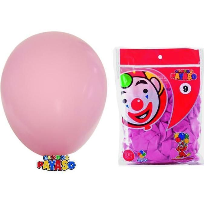 Globo#9 Pastel Rosado 100u