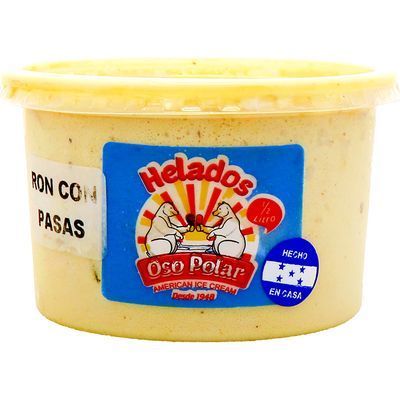 Helado Oso Ron Pasas 1/2 Lt