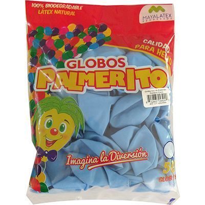 Palmerito Globos Celeste 50u
