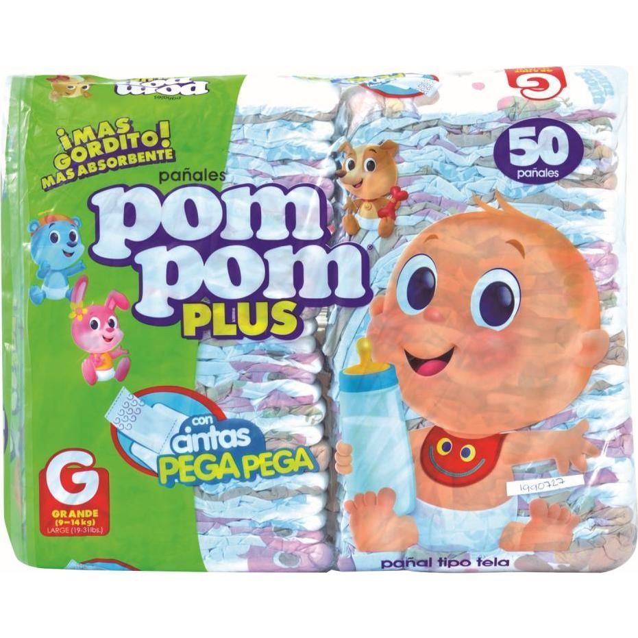 Pañal P/bebe Pompom  6 X 50 U