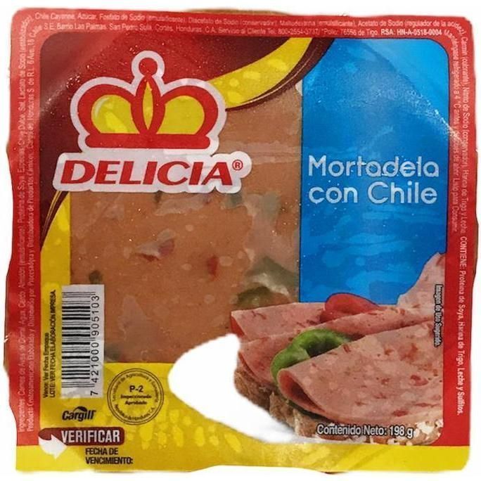 Mortadela C/chile Delicia 198g