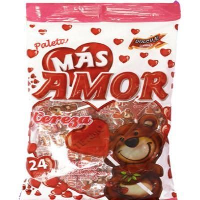 Paleta Mas Amor Cereza 24 U