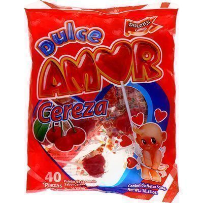 Paleta Dulce Amor Cereza 40 U