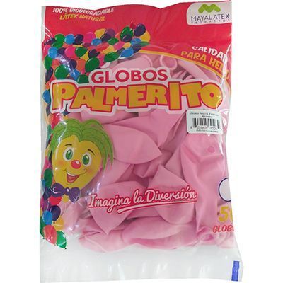 Palmerito Globos Rosas 50u