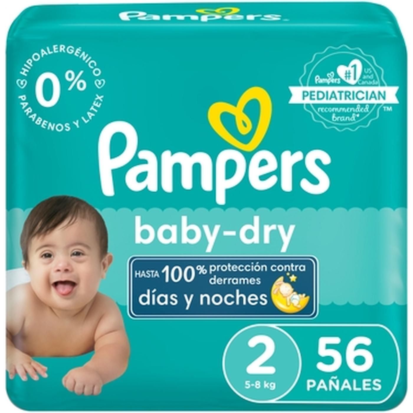Pampers baby Dry Talla 2, 56u
