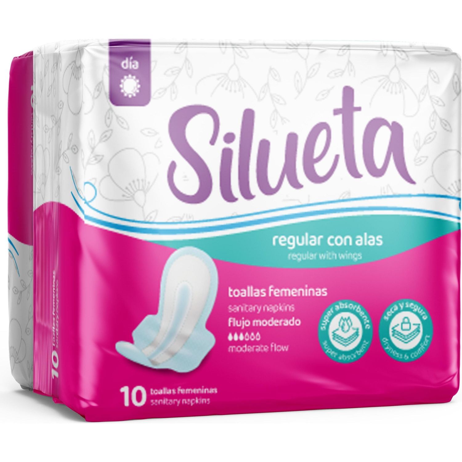 Silueta Toall Diurnas C/a 10u