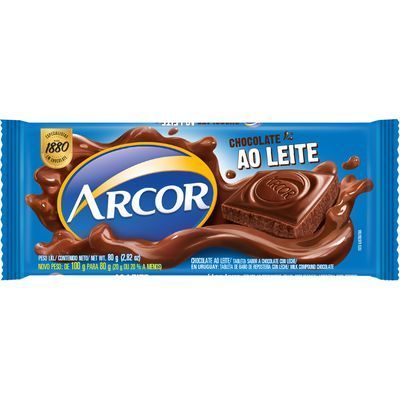 Tableta Arcor Leche 80g