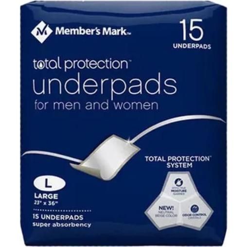Underpad Members Mark 120 Ct