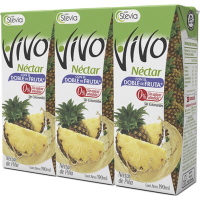 Tripack Vivo Nectar Piña 190ml