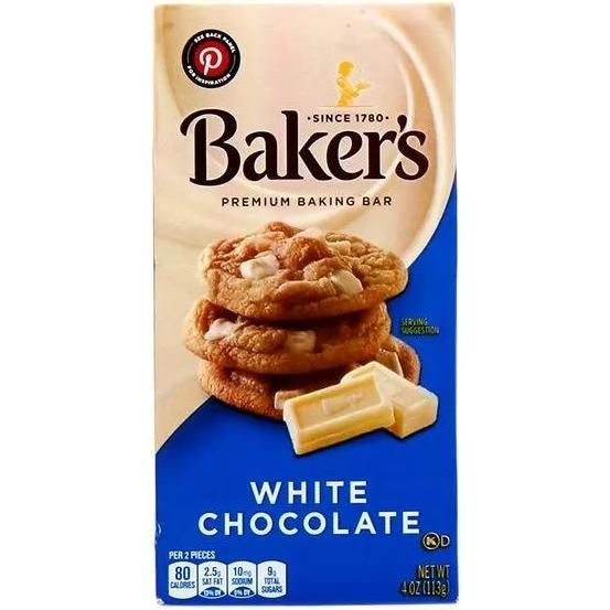 Wh Choc Baking Bar Bakers 4 Oz