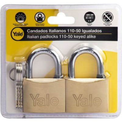 Yale Candado 2pzs 50mm