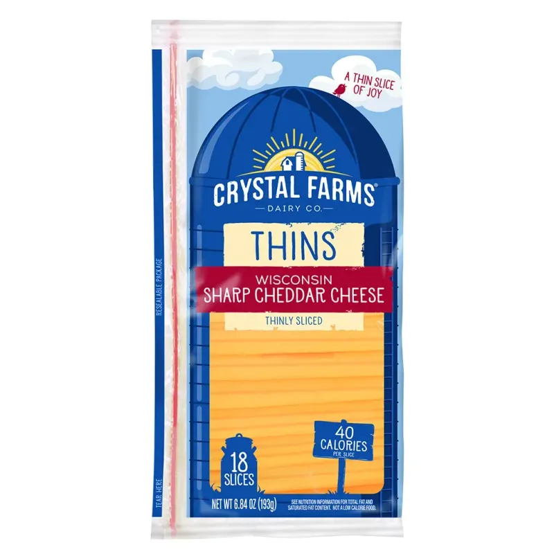 Sharp Cheddar Thins Shingled