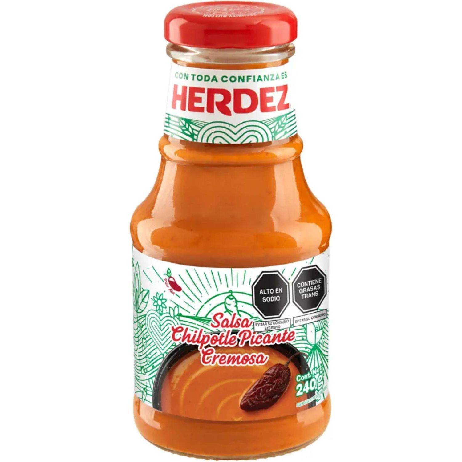 Hrdz Salsa Chipotle Pican 240g