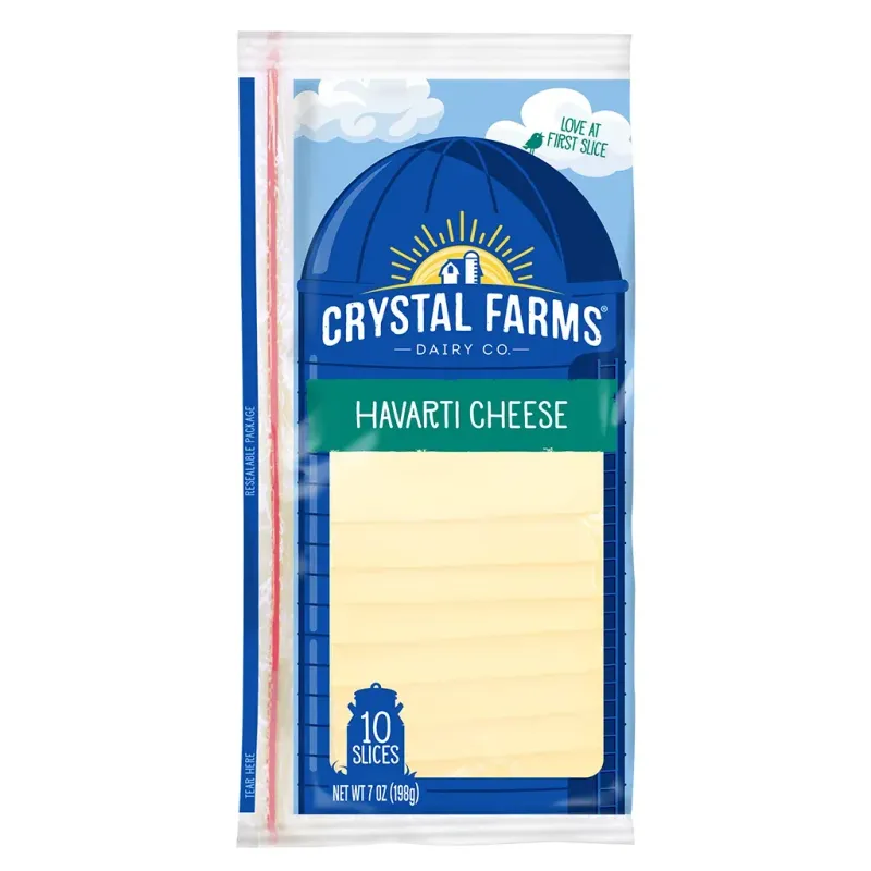 Havarti Cheese Shingled Slices