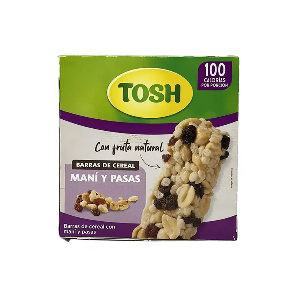 Barra Tosh Mani Y Pasas 138g