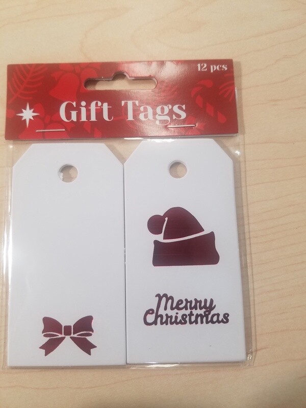 Christmas Gift Tags Red Foil