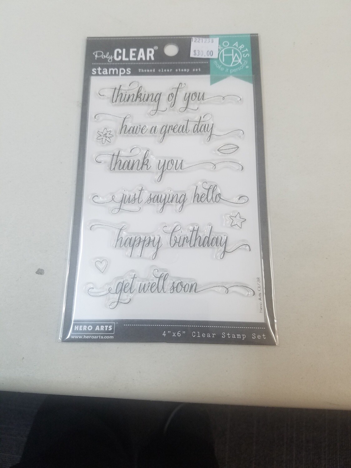 Hero Arts Messages with Flourish Stamp 4x6