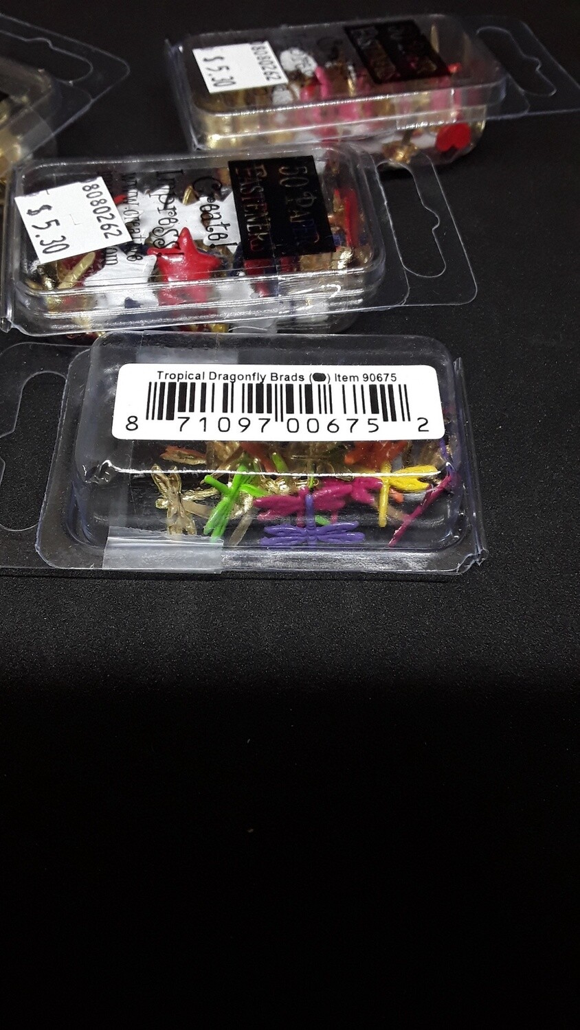 Paper Brads - Paper Fasteners, Theme: Dragonflies