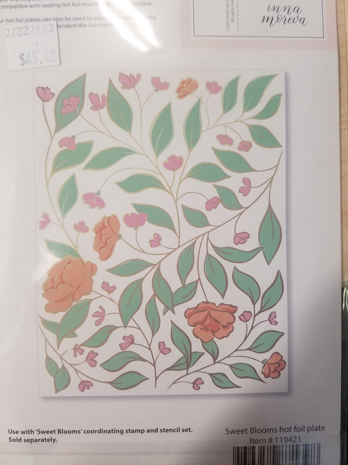 Sweet Blooms Hot Foil Plate