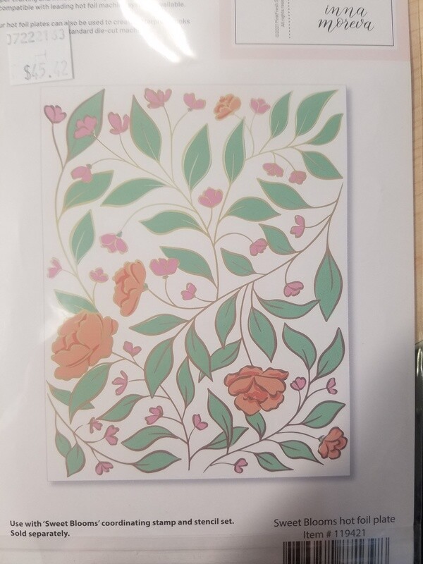 Sweet Blooms Hot Foil Plate