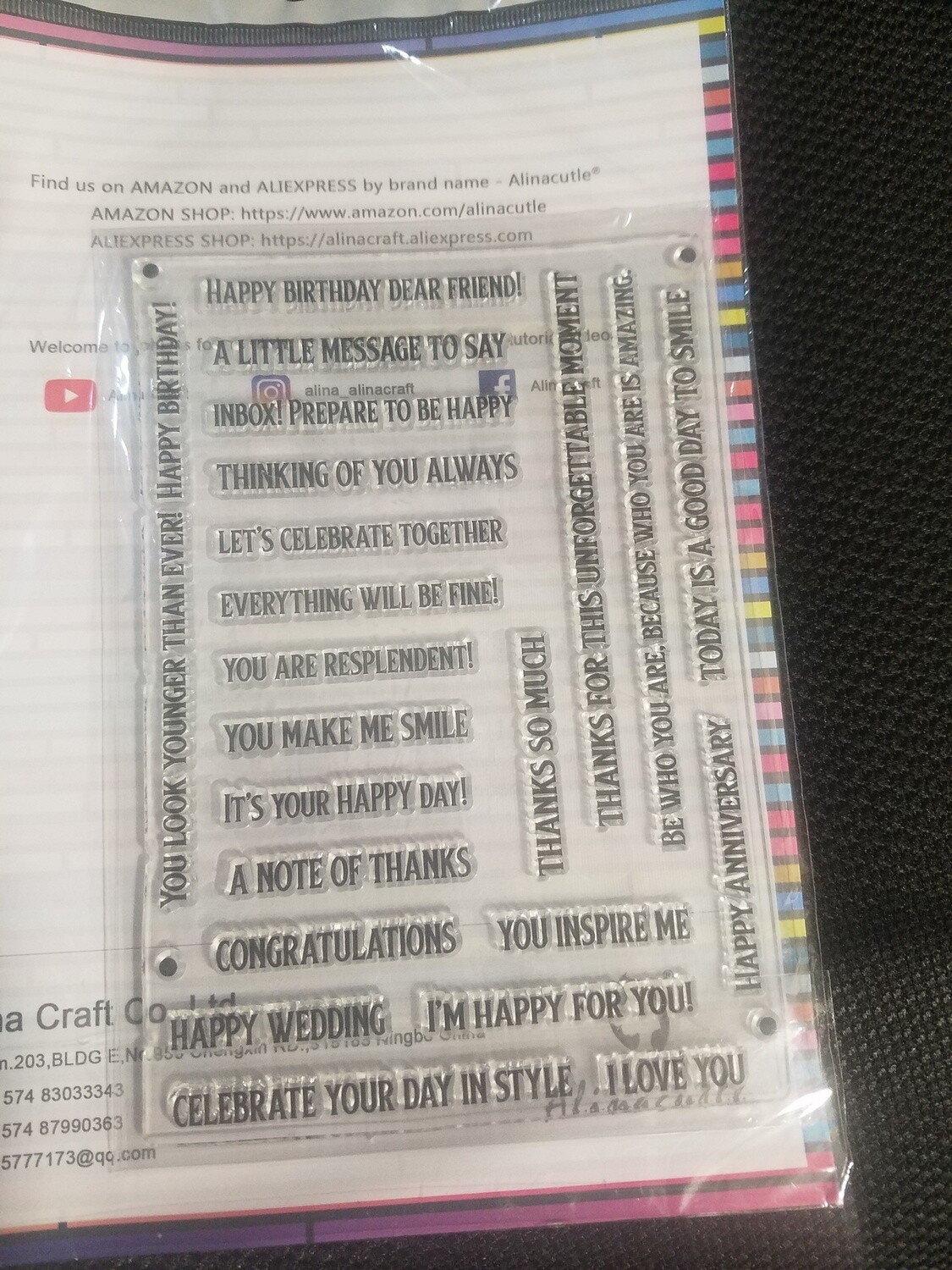 Stamp and Die Celebrate Words