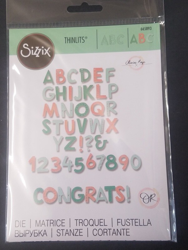 Alphabet Thinlits Die