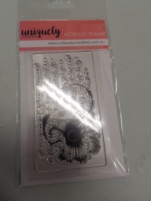 Floral Text stamp