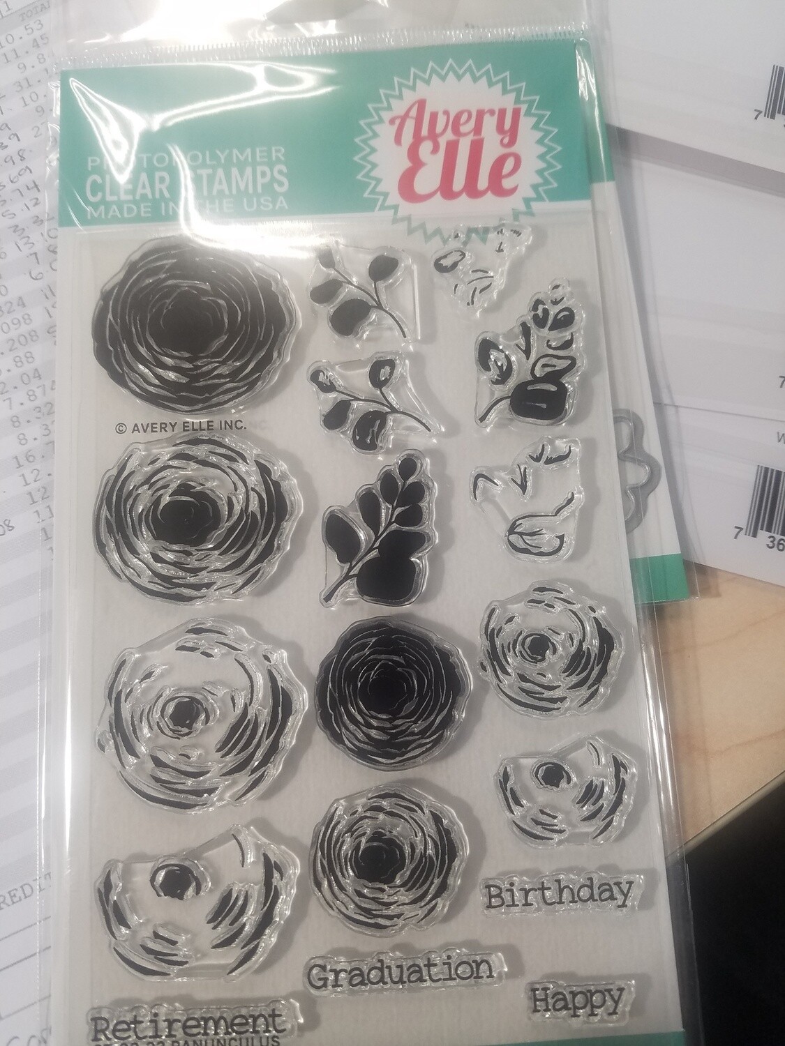 Avery Elle Ranunculus Stamp &amp; Die
