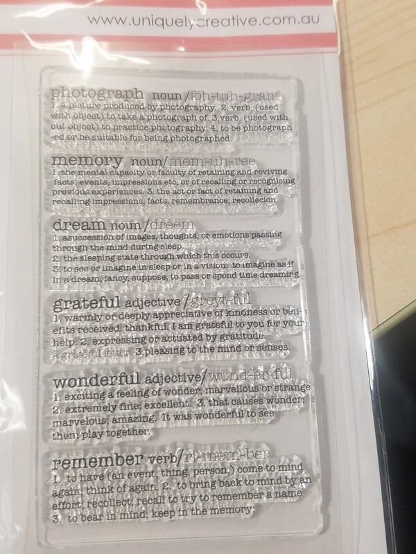 Scrapbooking Definitions Stamp