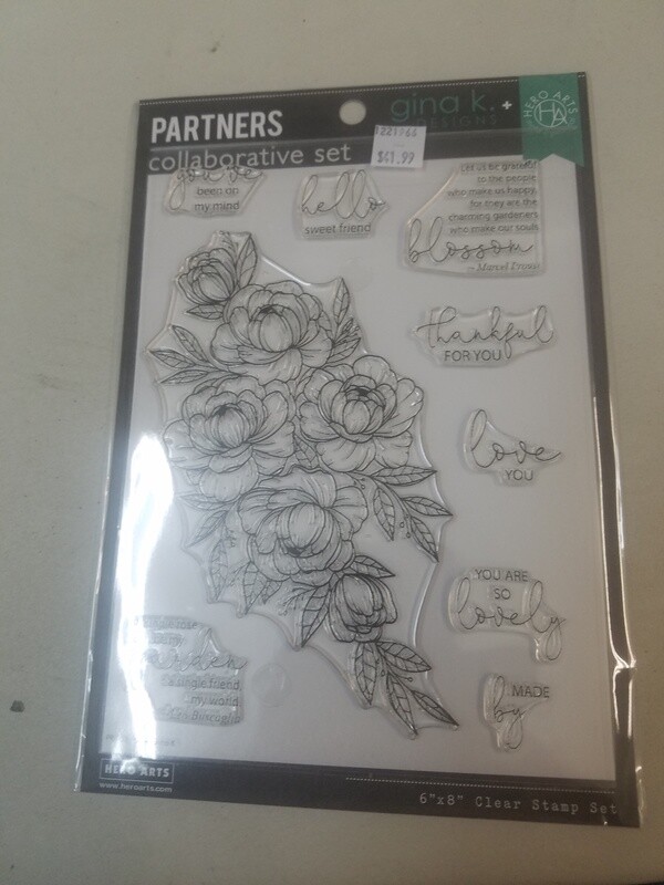 Hero Arts Gina K Friendship blooms stamp