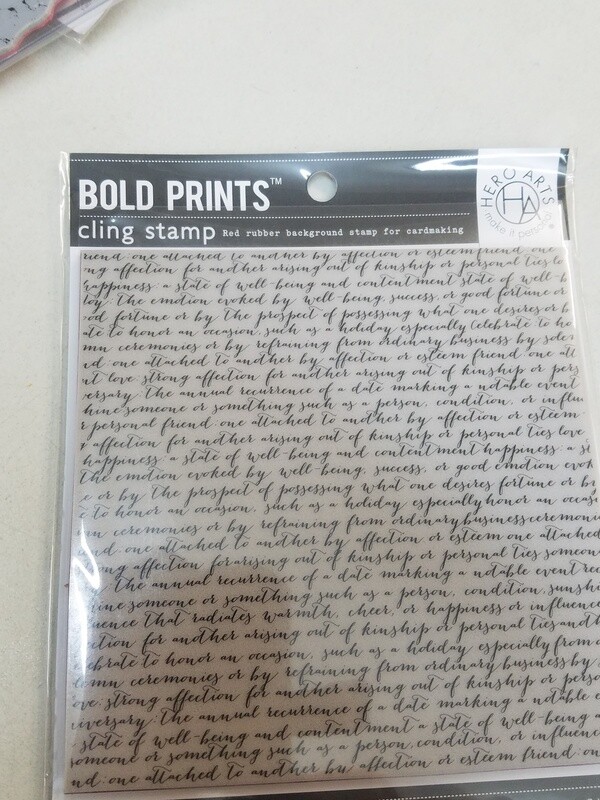 Script Red Rubber stamp