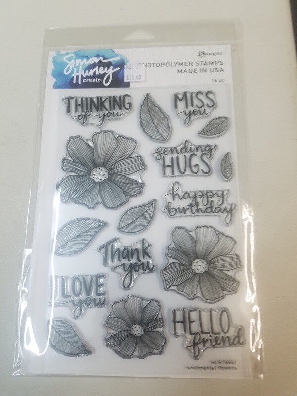Simon Hurley Sentimental Flowers Stamp