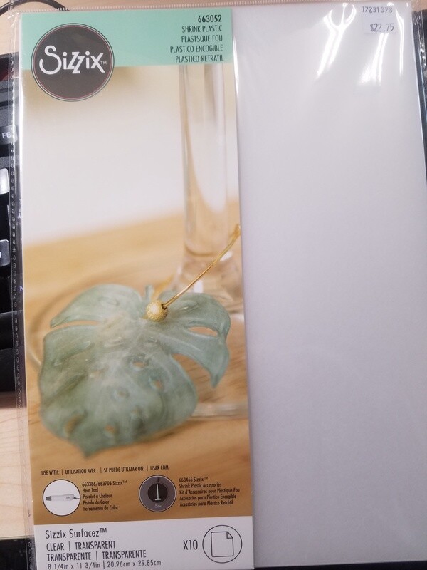 Sizzix Shrink Plastic 10sht pack