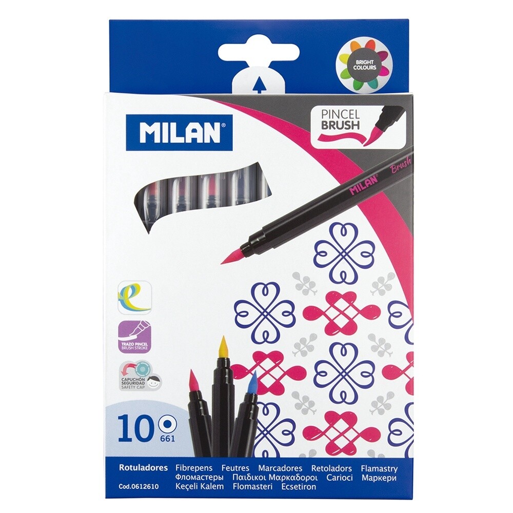Waterbased Brush Tip Pens, Pack Size: 10 Pack