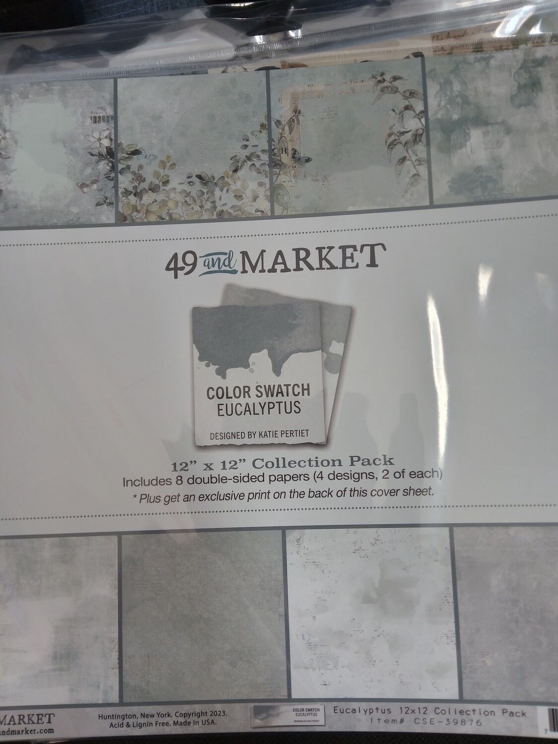 12x12 Paper Collections 49 &amp; Market - June 2023, Theme: Colour Swatch Eucalyptus