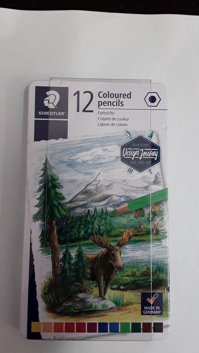 Design Journey coloured pencils, Pack Size: Tin of 12