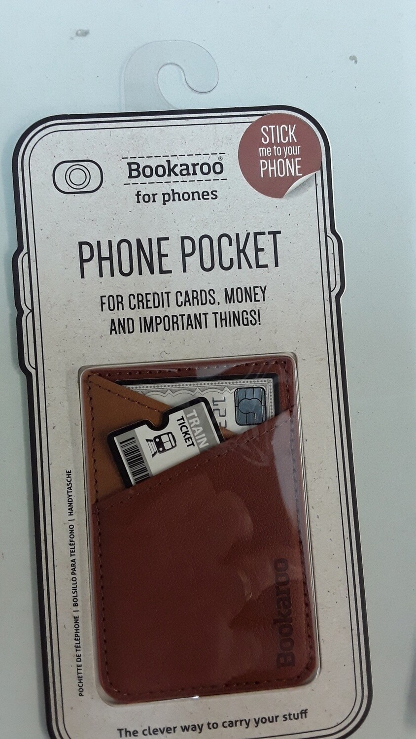 Bookaroo Holders - PU, Style: Phone Pocket Brown