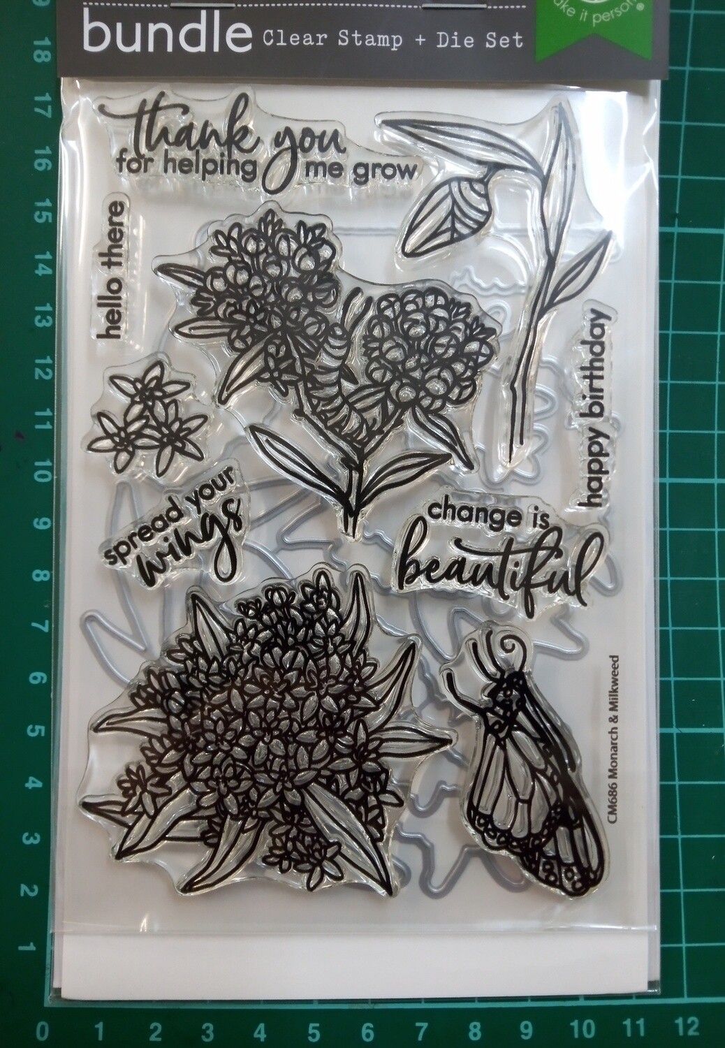 Stamp and Die Bundle, Theme: Monarch &amp; Milkweed