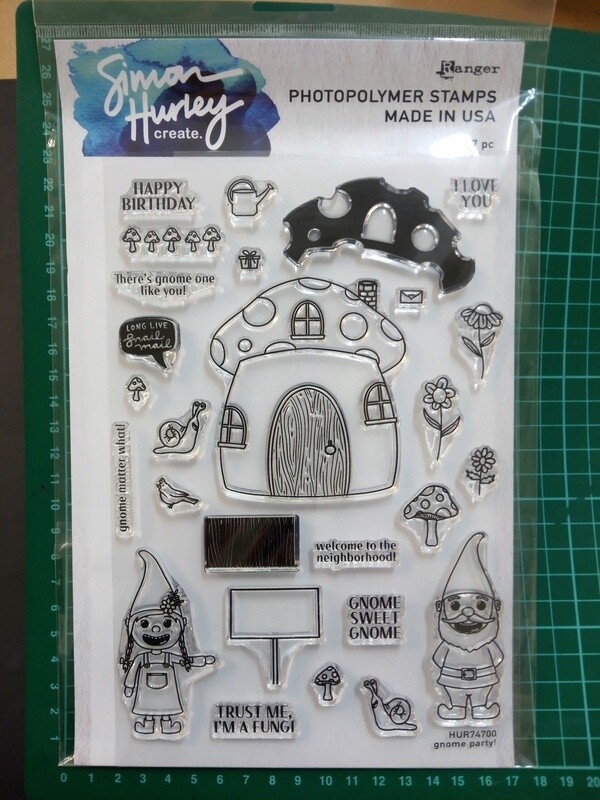 Simon Hurley Gnome Party stamp set