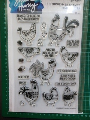 Simon Hurley Spring Chicken Stamp Set