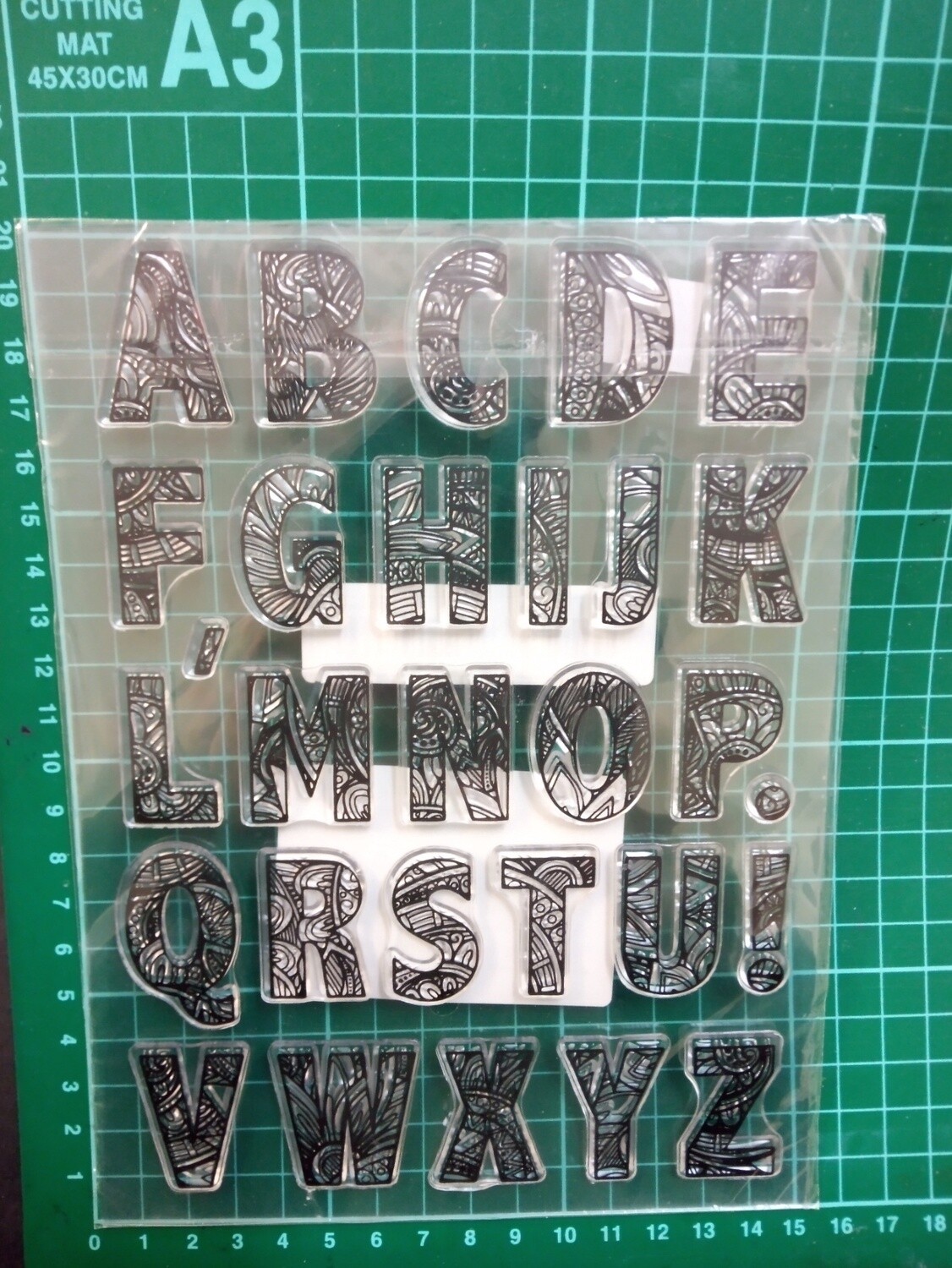 Alphabet Stamp - 3cm Fancy pattern stamp