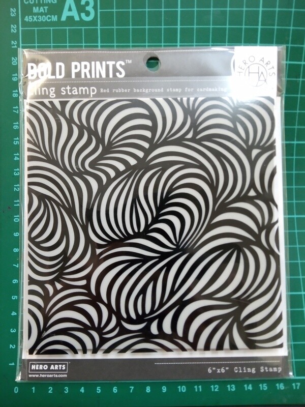 Swirl Bold Print Red Rubber Stamp