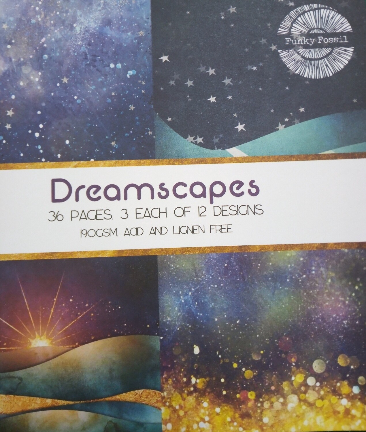 Funky Fossil 8x8 papers, Theme: Dreamscapes