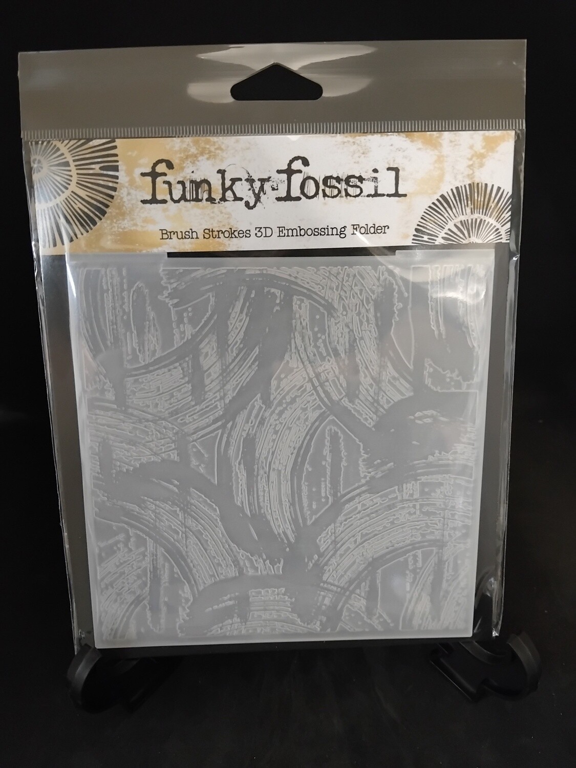 Funky Fossil 3D Embossing Folder, Theme: Brush Strokes