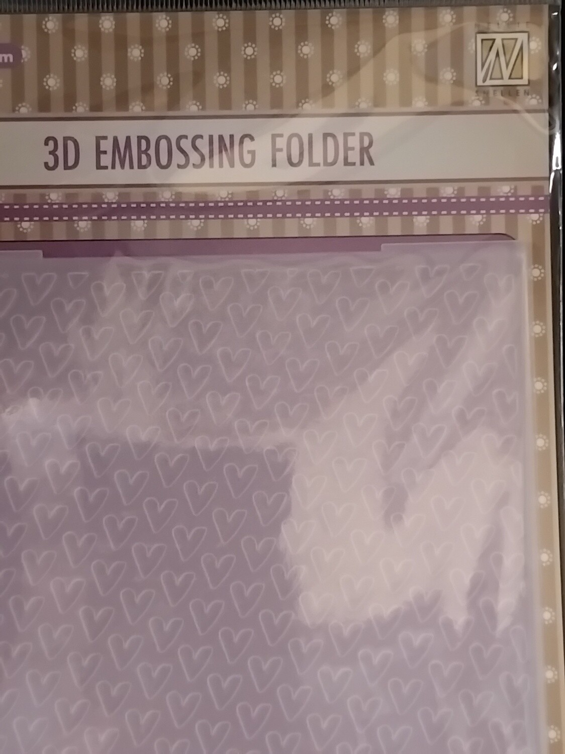 Nellie&#39;s Embossing Folders, Style: 3D Hearts
