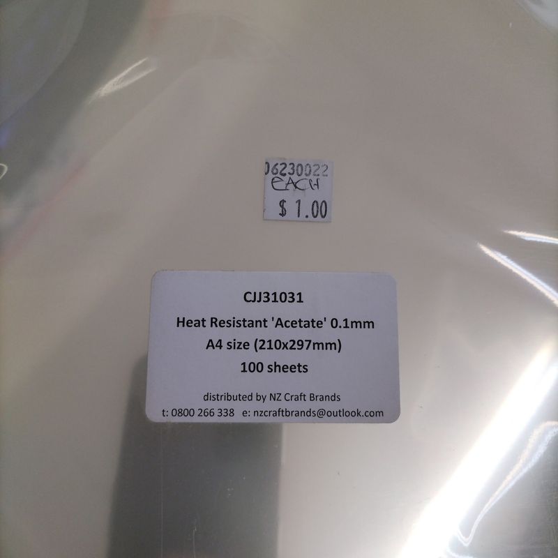 Acetate Sheet A4 Heat Resistant