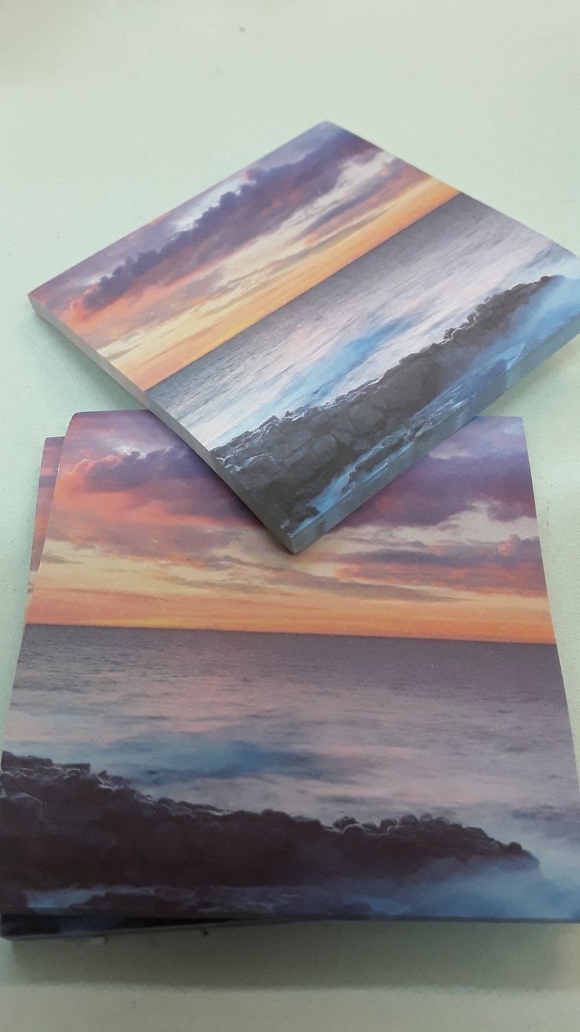 Post it Notes or Sticky Notes, Size or Theme: Seascape 80mm Sq 50lf