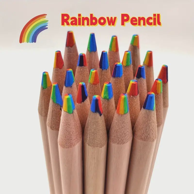 7 Colour core colouring in pencils, plain barrel