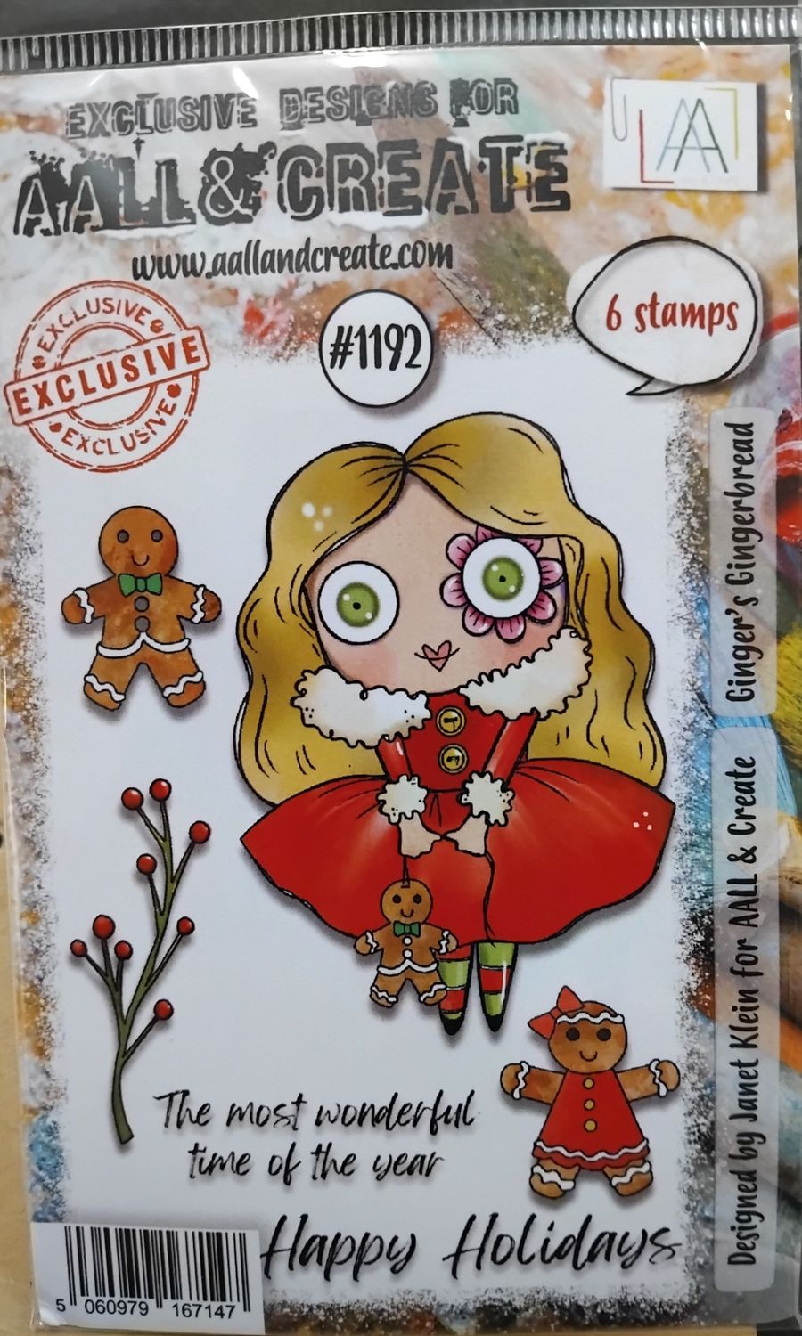 #1192 - A7 Stamp Set - Ginger&#39;s Gingerbread, Style: Ginger&#39;s Gingerbread