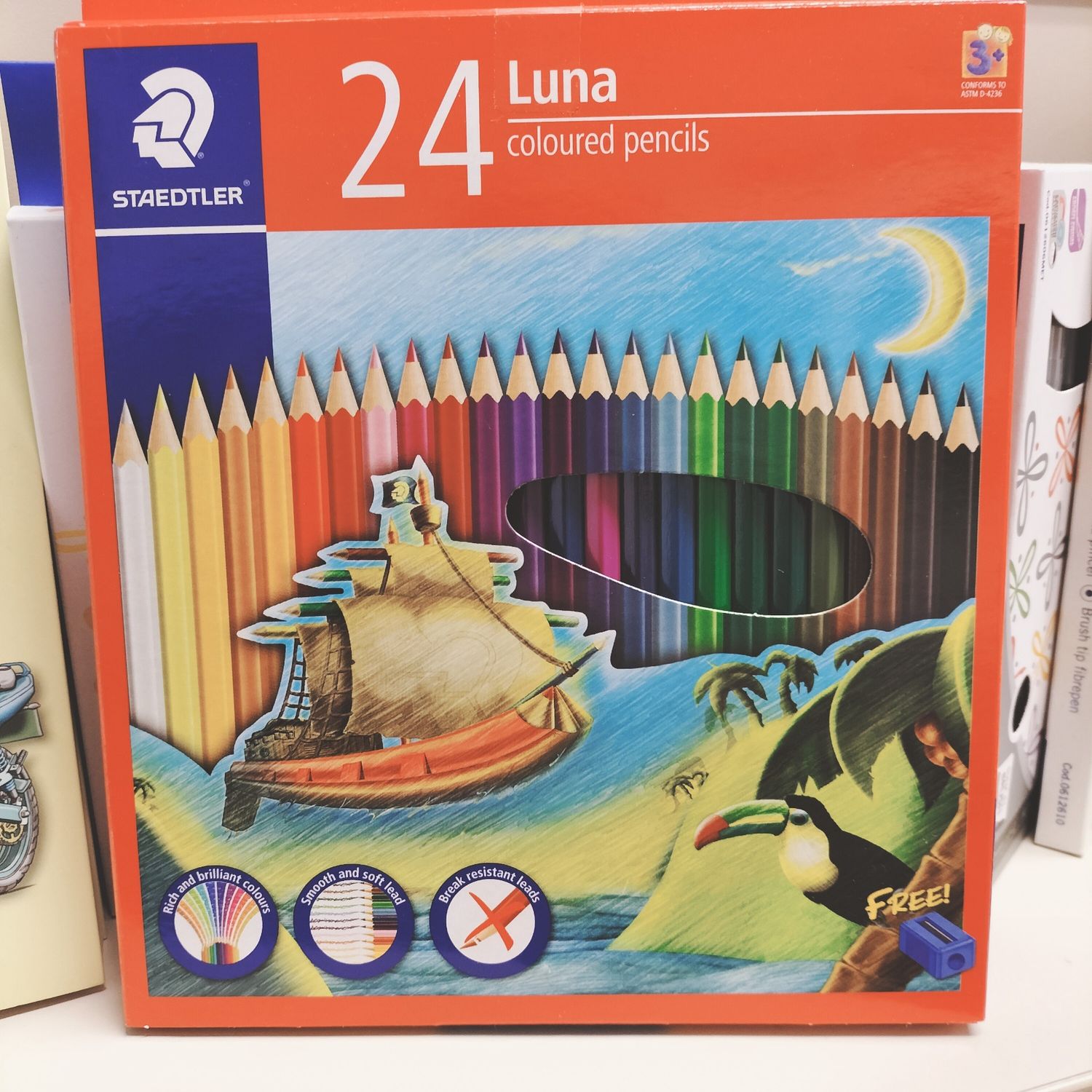 Luna - Coloured Pencils – Rich and Brilliant -Hex 24, Hex 3mm lead